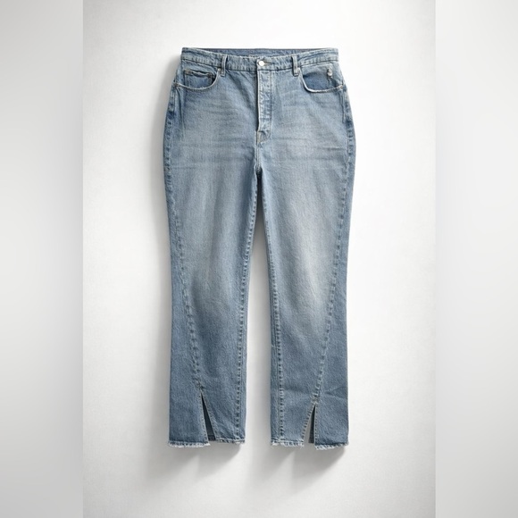 Good American Light Blue Flare Jeans - Picture 2 of 6